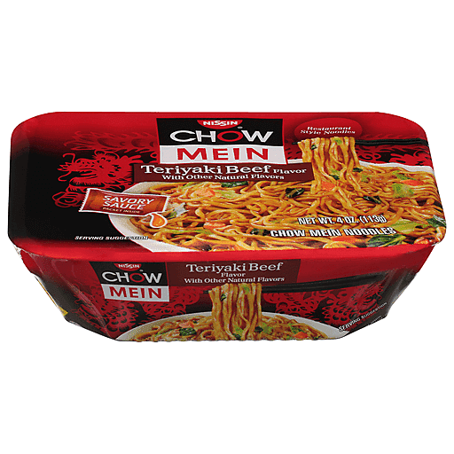 Nissin Teriyaki Beef-Flavored Original Chow Mein Meals (4 oz., Pack of 8)