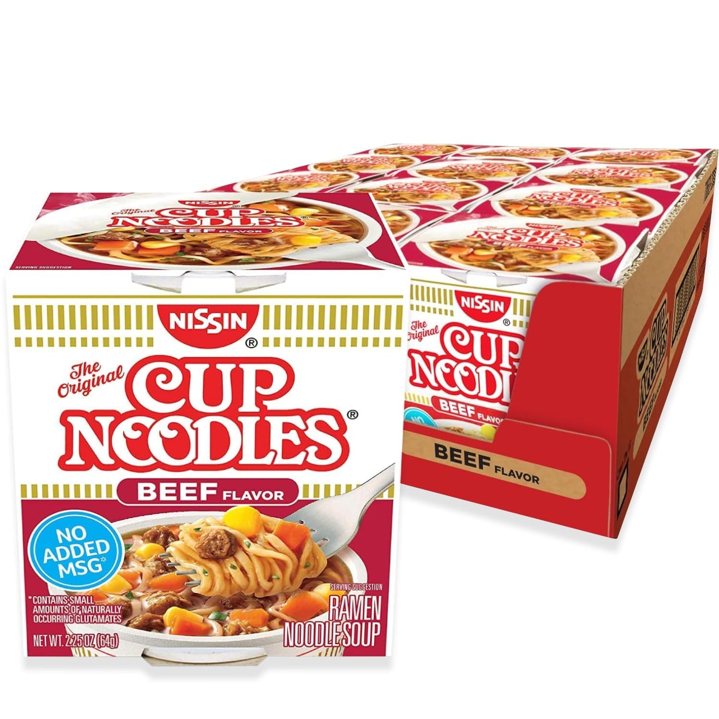 Nissin Cup Noodles Ramen Noodle Soup, Chicken Flavor 2.25 Ounce (Pack of 24)