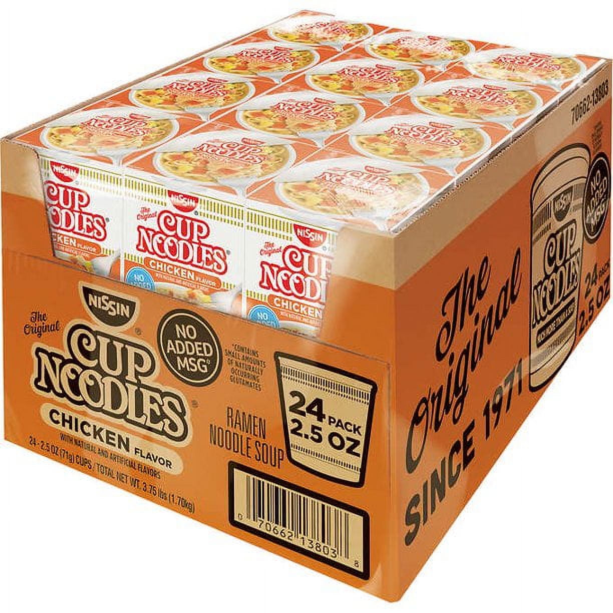 Nissin Cup Noodles, Chicken, 2.5 oz, 24 Count