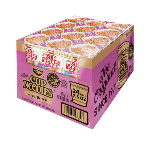 Nissin Cup Noodles with Shrimp, 24 pk./2.25 oz.