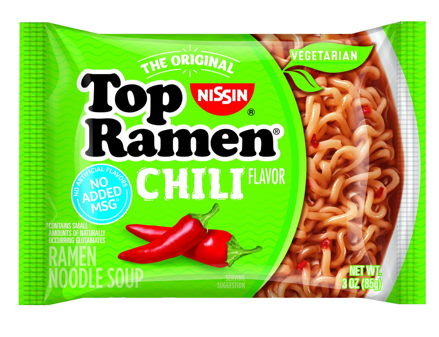 Nissin Top Ramen, Chili, 3 Ounce (Pack Of 24)