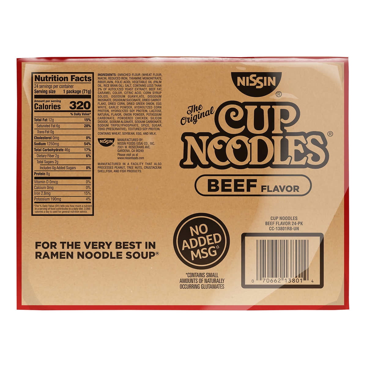 Nissin Cup Noodles, Chicken, 2.5 oz, 24 Count