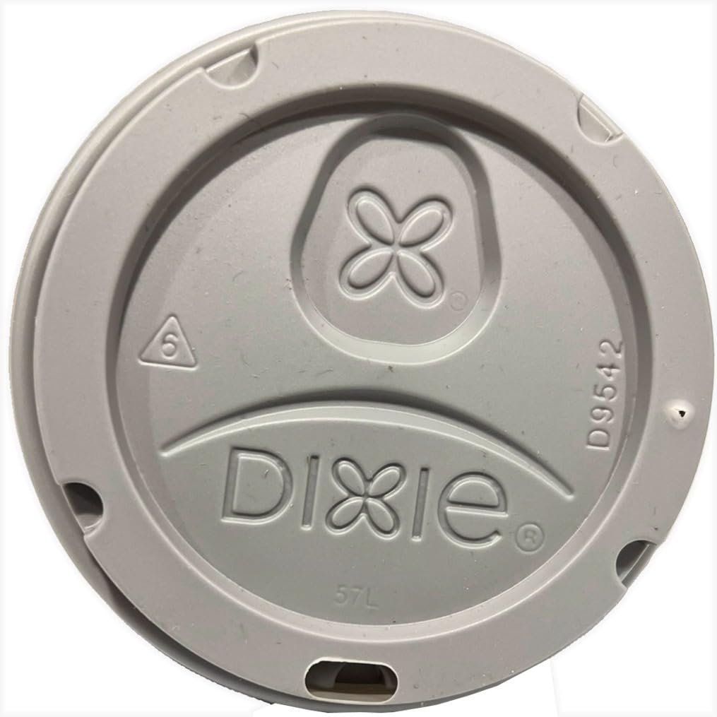 Dixie D9542 Dome Lid for 10/16 Ounce PerfecTouch Cups and 12/20 Ounce Paper Hot Cups, Grey 1000 Lids