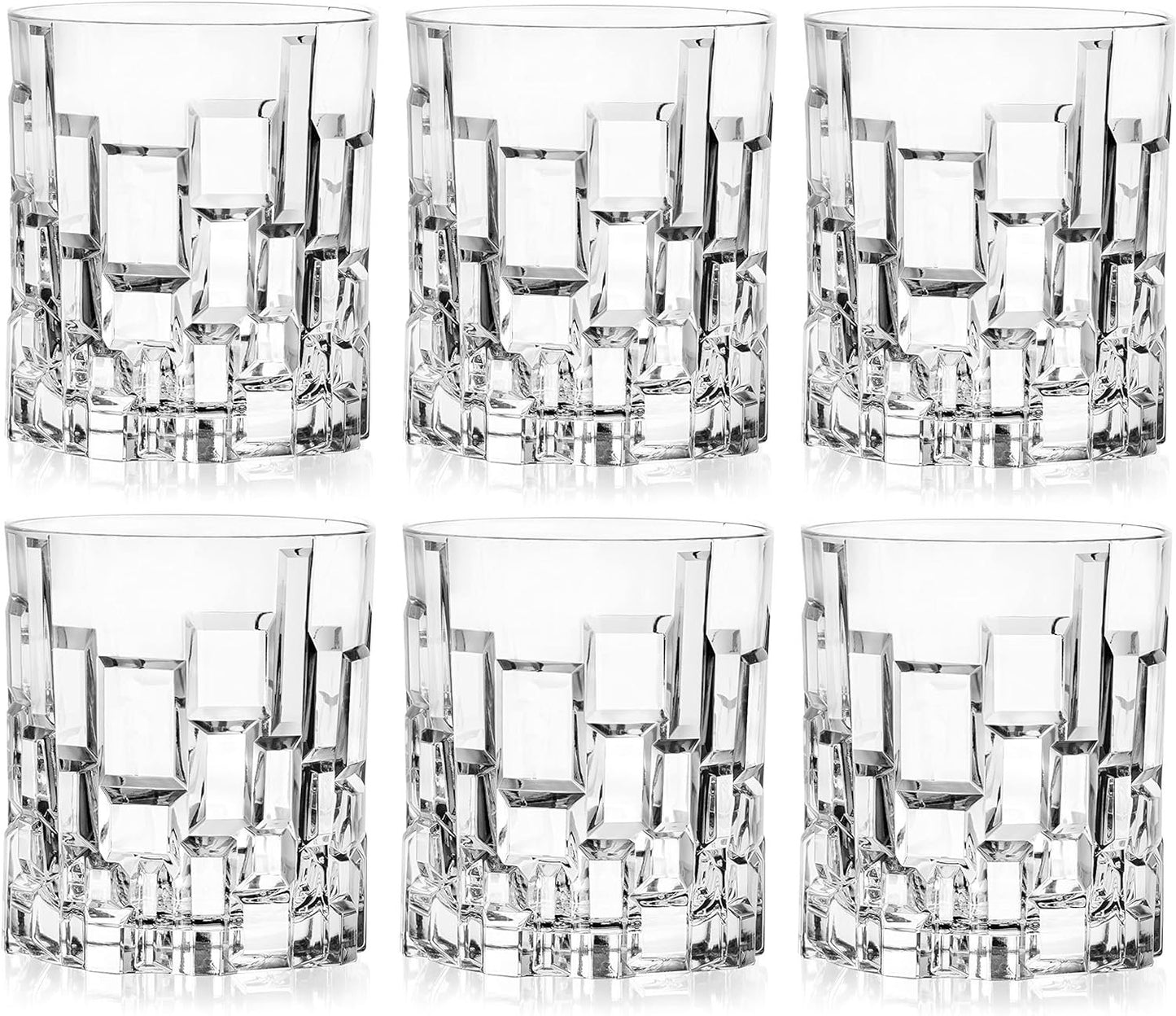 RCR Cristalleria Italiana Crystal Glass Drinkware Set (DOF Whiskey (11 oz) - 6 Piece Set)